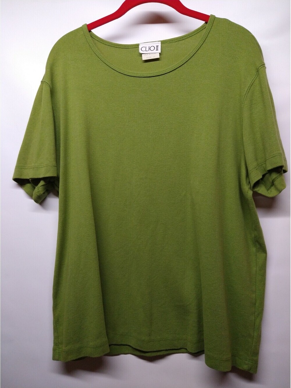 CLIO II 1x T Shirt Green Made In USA 013